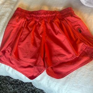 Lululemon Track That 4 Inch Shorts In Red Size 6